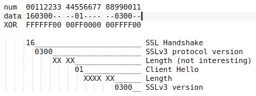 Data and offsets for fields in SSLv3 Client Hello payload