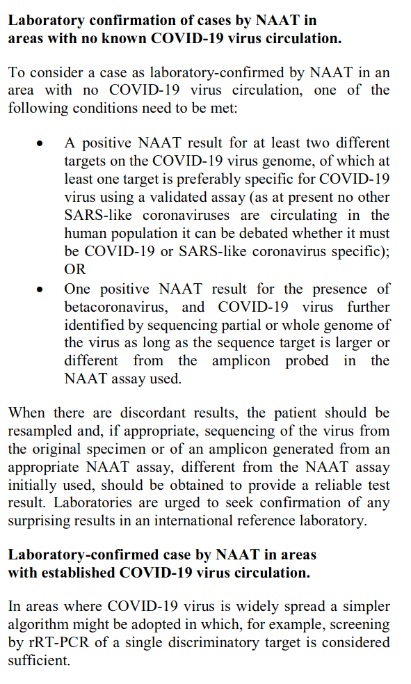 excerpt from WHO guidance document